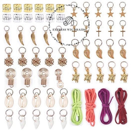 60pcs in 1pack Hair Braids Jewelry - Express Wig Braids