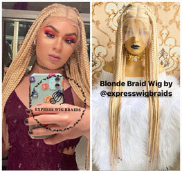 613 Blonde Braided Wigs | Colored Braid Wigs | Micro Braided Wigs ...