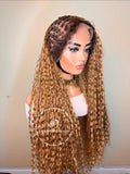 Bohemian Human Hair 4B/4C Curly Edges Knotless Braids Cornrow-Irene Boho - Express Wig Braids
