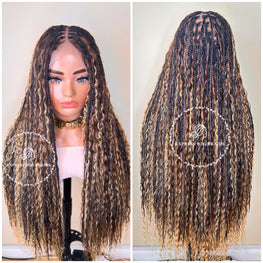 Bohemian Human Hair Knotless Braids-Boho Flames - Express Wig Braids