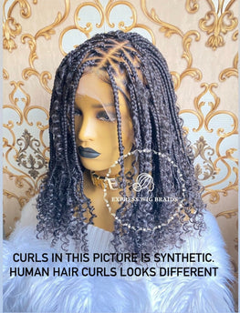 Bohemian Triangle Knotless Braids-Harmony Boho - Express Wig Braids