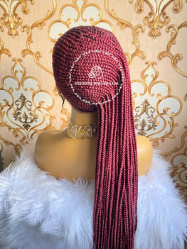 Burgundy Cornrow Braid Lemonade Wig Cora - Express Wig Braids