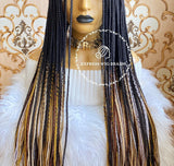 Copy of Color Ombré Black Up + (27/30/613/White/Gold Down)2 - Express Wig Braids