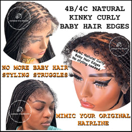Full 4B/4C Natural Black Curly Baby Hair With No Styling Needed - Express Wig Braids