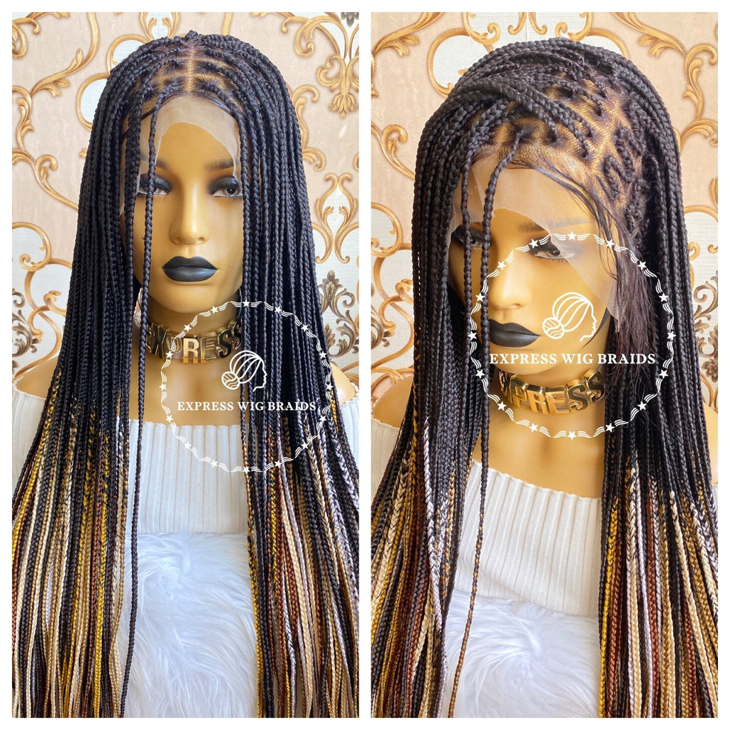 Full Lace Wig Knotless Braids Cornrow-Irene - Express Wig Braids