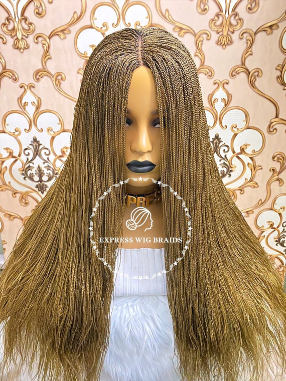 Honey Blonde Million Micro Twist Full Lace - Express Wig Braids