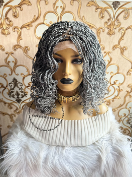 Curly Braids-Crystal Salt & Pepper