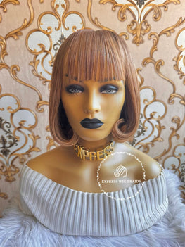 Virgin Hair Bob Wig With Bangs