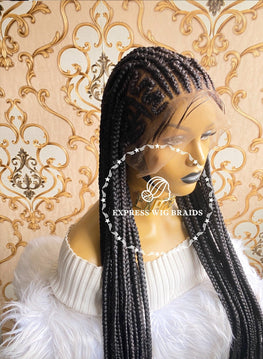 Knotless Braid Cornrow - Armani With Beads - Express Wig Braids