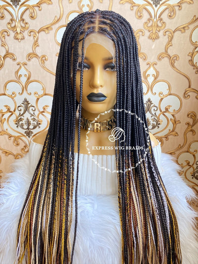 Bohemian Knotless Braided Wigs | Human Hair Boho Box Braids – Express ...