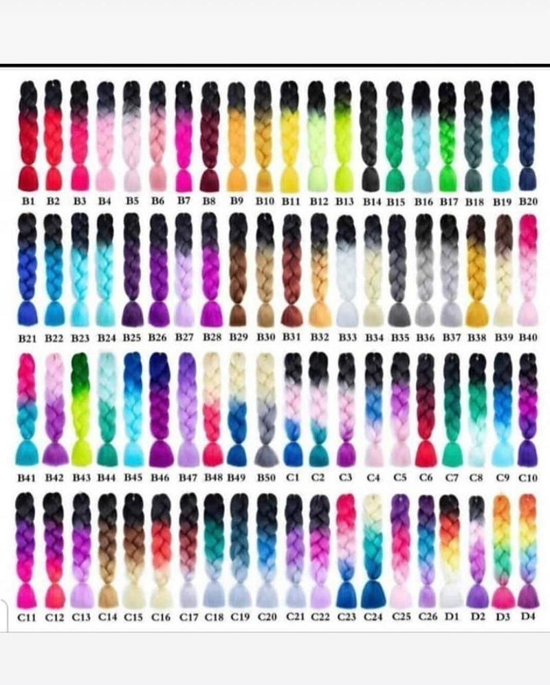 Knotless Ombré 3 Tone Braids -Briana Full Lace 2 - Express Wig Braids