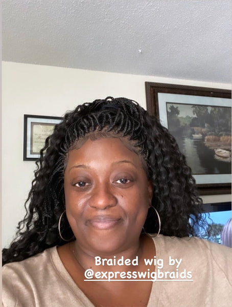 Lace Frontal Braided Wigs | Deep Wave Box Braids - Express Wig Braids™