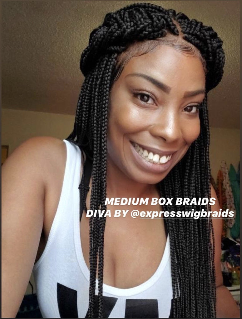 Medium Box Braids-Diva - Express Wig Braids