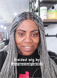 Salt & Pepper Knotless Braids Wig - Paulette - Express Wig Braids