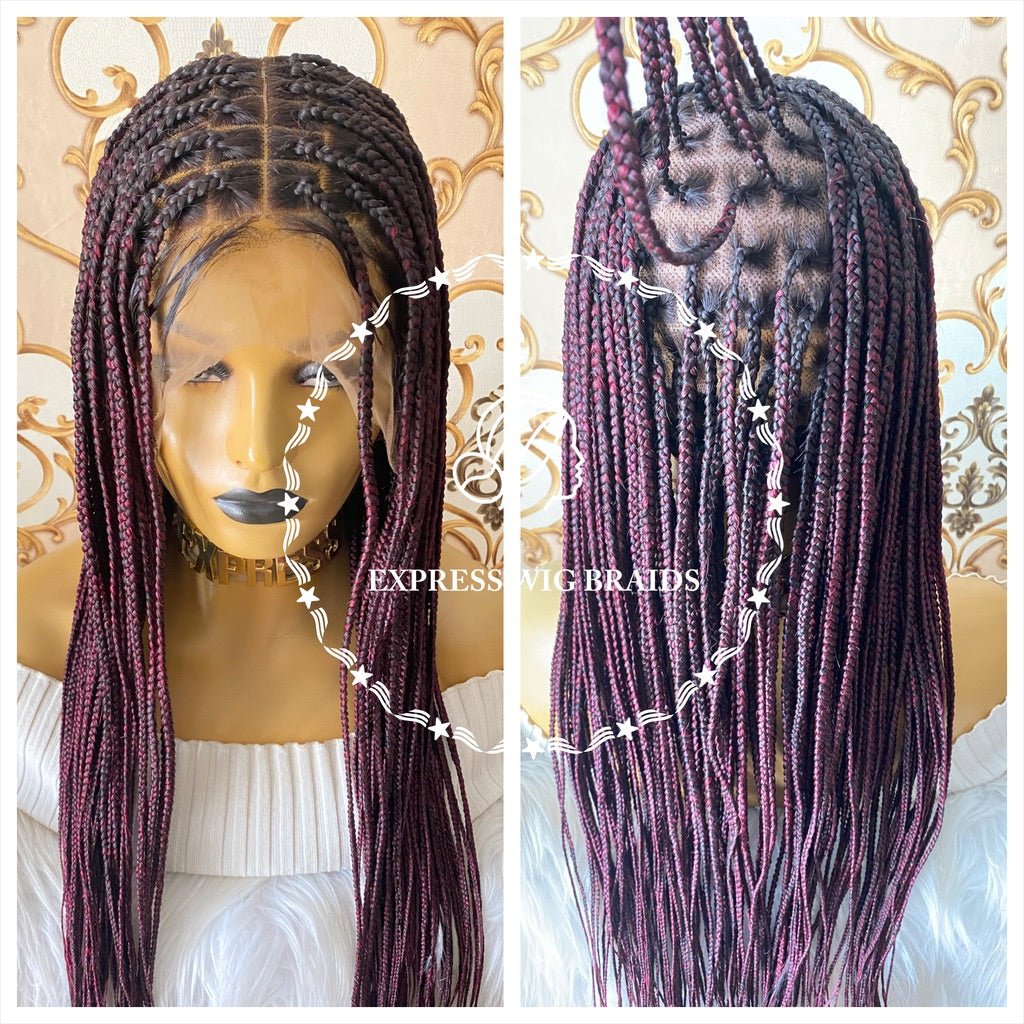 Short Knotless Braid Wig-Briana Full Lace 3 - Express Wig Braids
