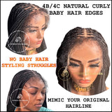 Sparse 4B/4C Custom Color Natural Kinky Curly Baby Hair With No Styling Needed - Express Wig Braids