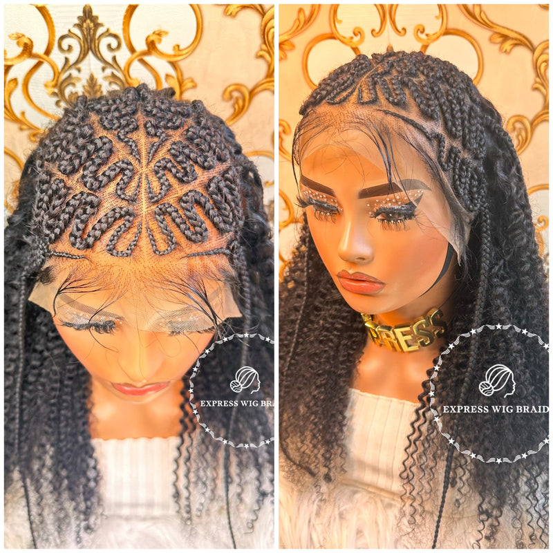 Ready to ship 40 inches full lace braided wig in colors. by oshodiadedo -  Afrikrea